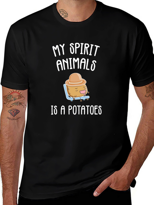 My Spirit Animal is a Potato T-Shirt - Funny Graphic Tee