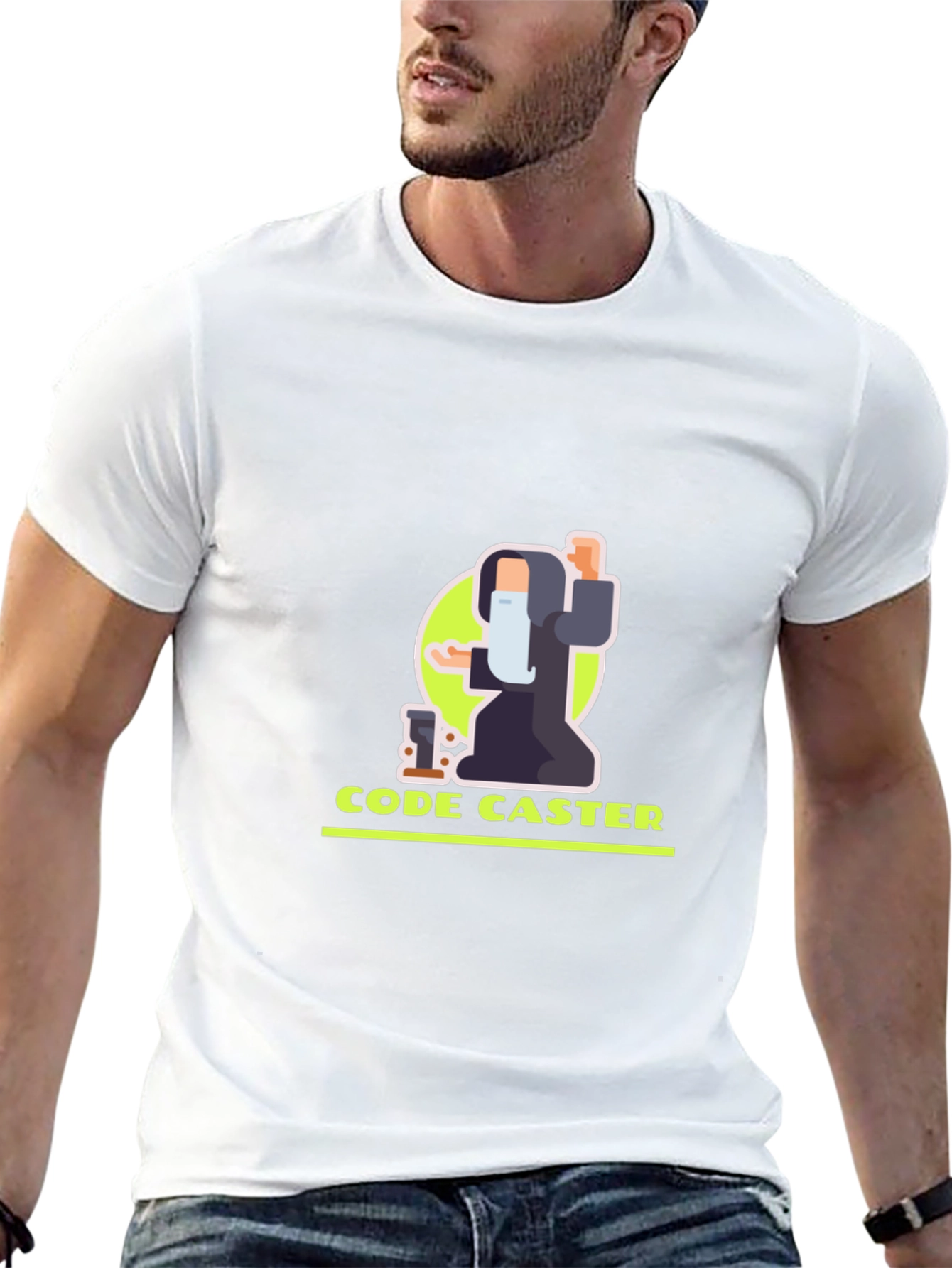 Code Caster Graphic Tee - Black Cotton Blend