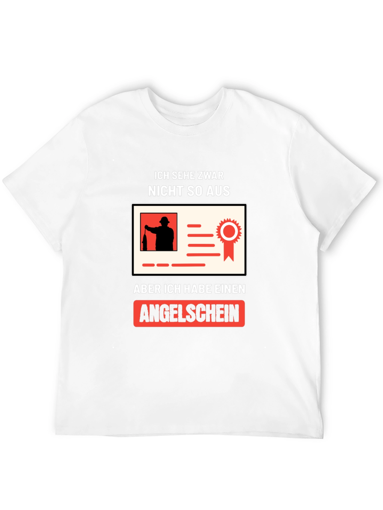Funny Angler Fishing License T-Shirt