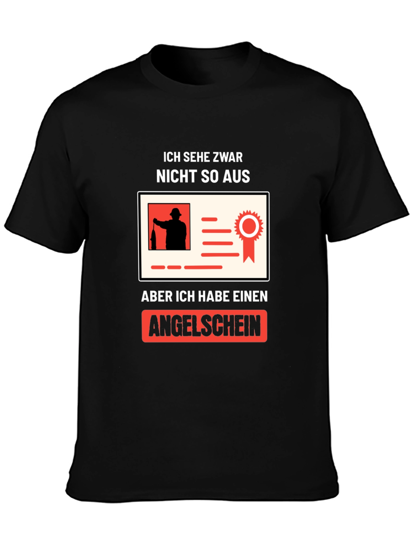 Funny Angler Fishing License T-Shirt