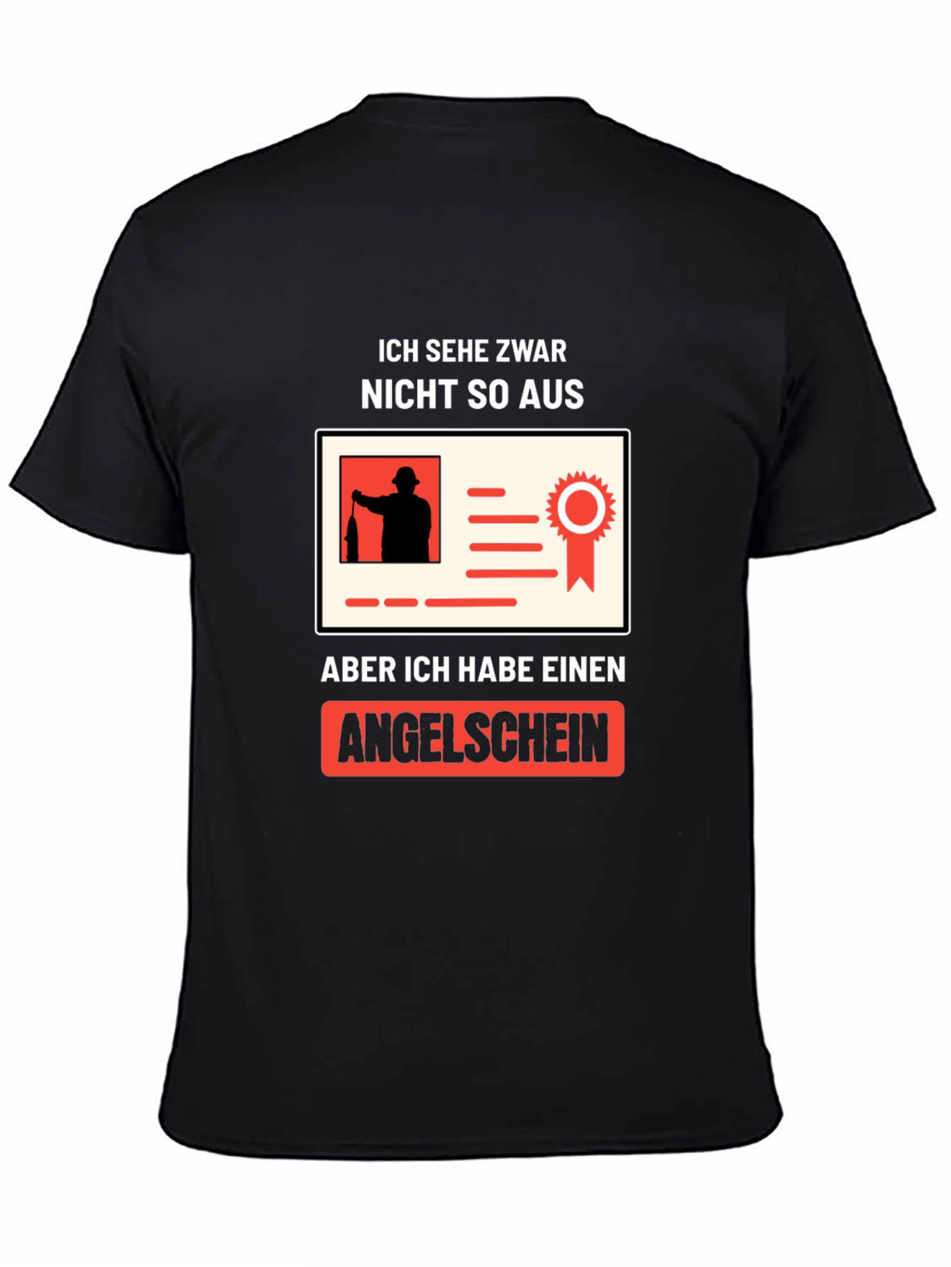 Funny Angler Fishing License T-Shirt