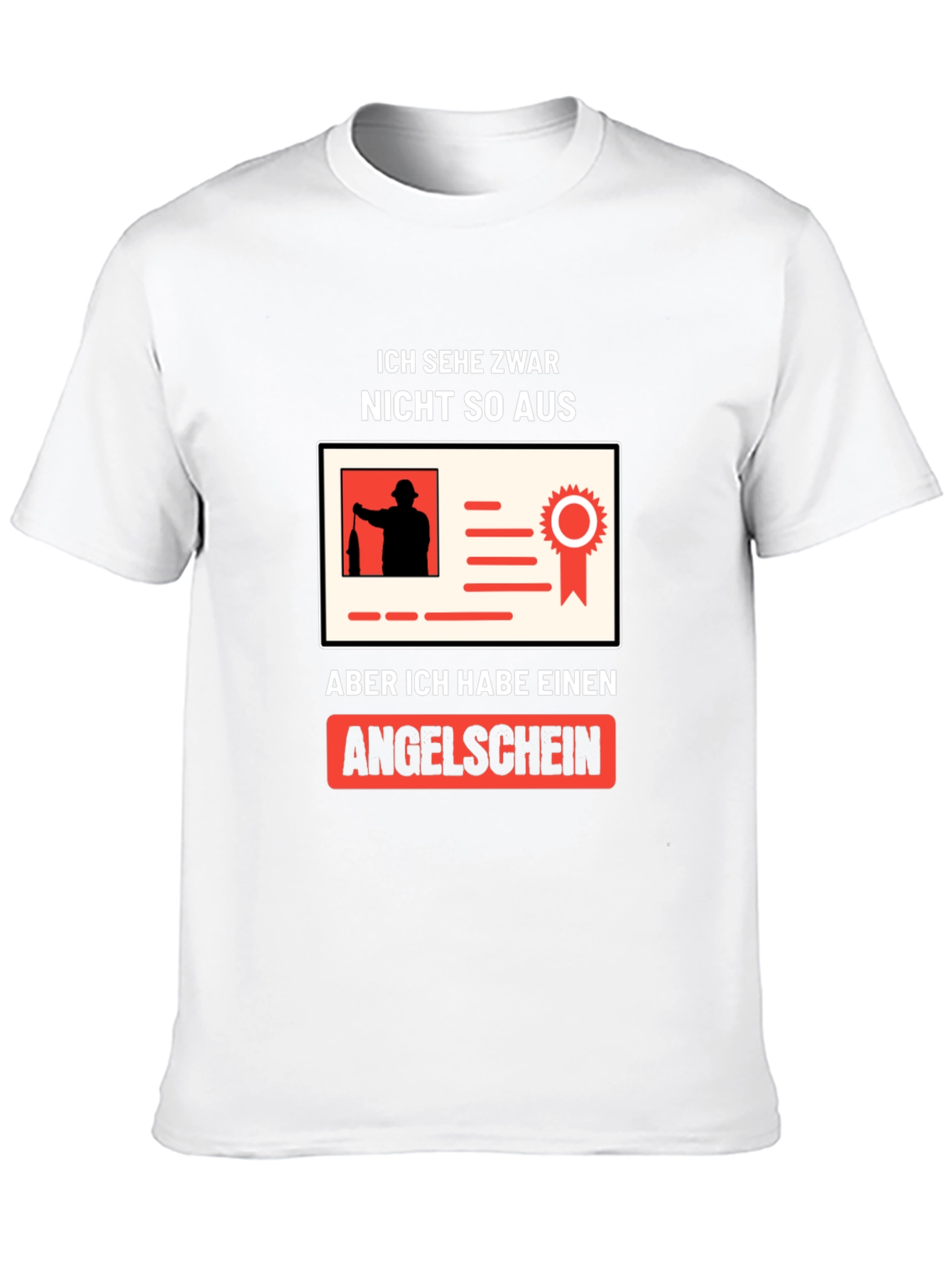 Funny Angler Fishing License T-Shirt
