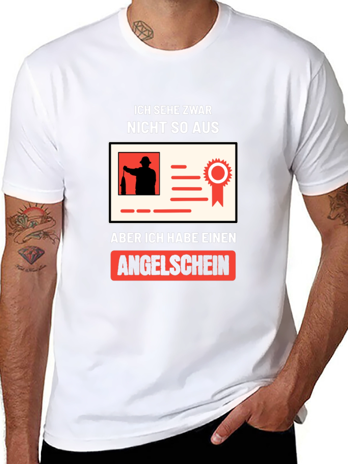 Funny Angler Fishing License T-Shirt