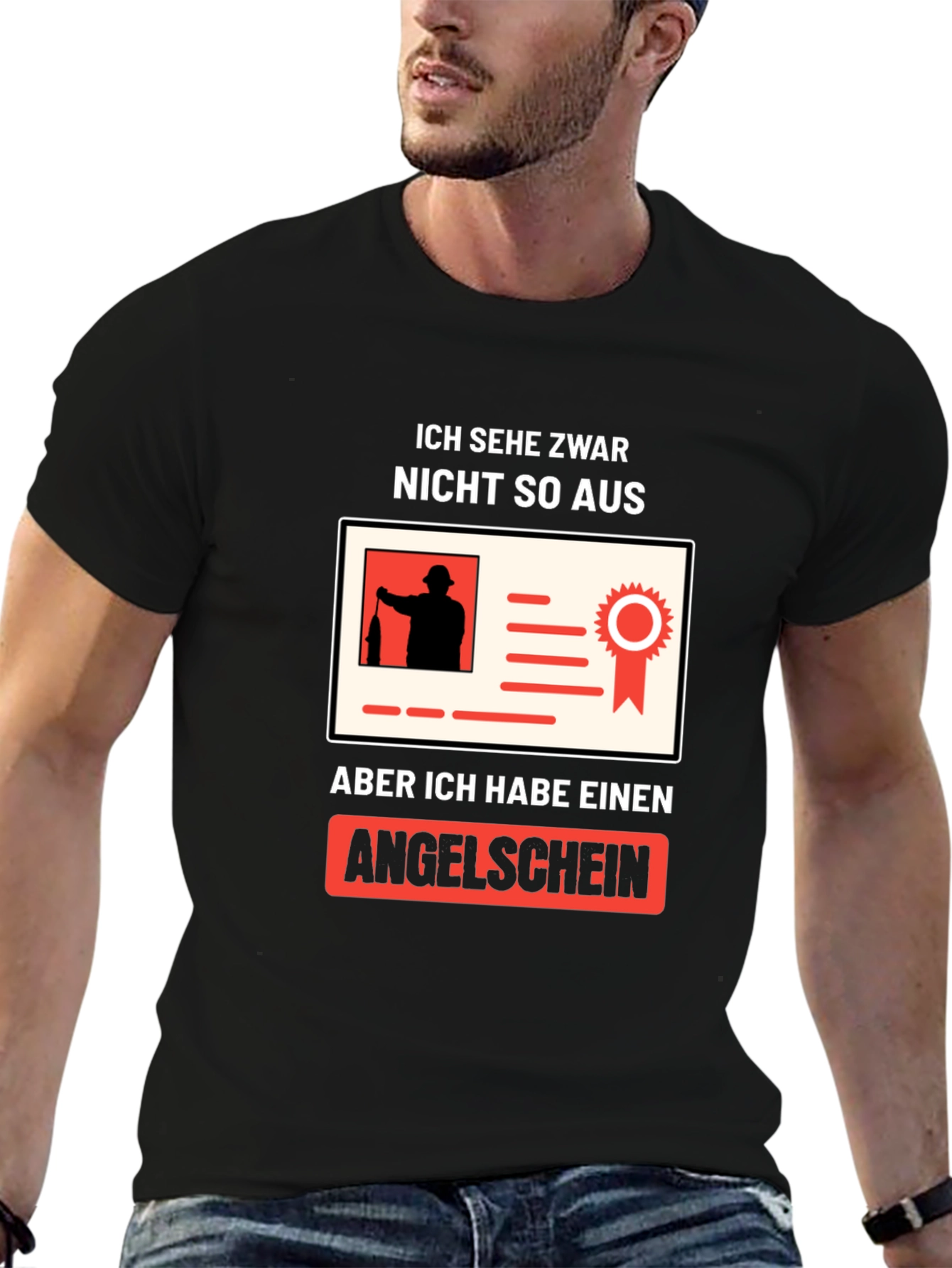 Funny Angler Fishing License T-Shirt