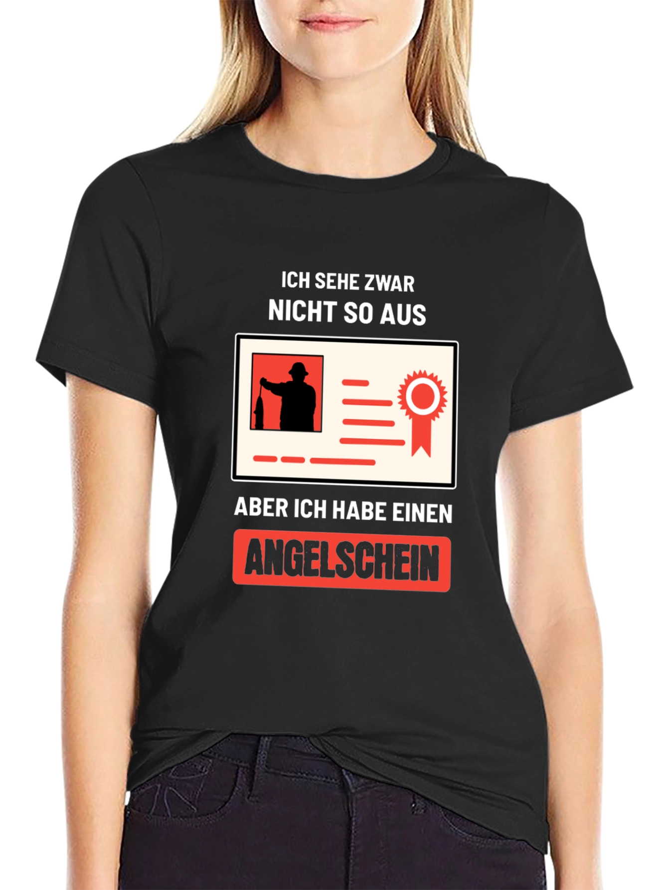 Funny Angler Fishing License T-Shirt