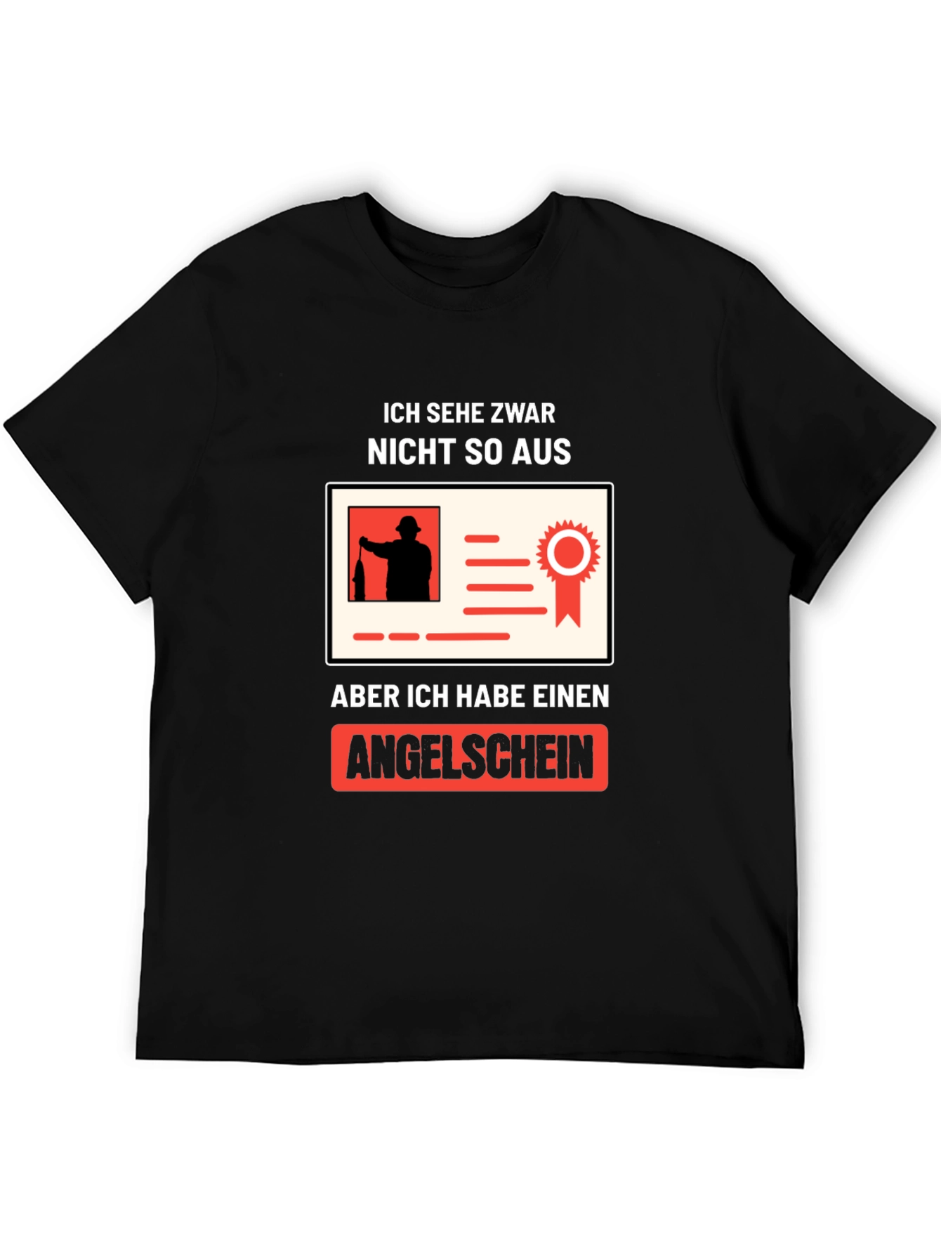 Funny Angler Fishing License T-Shirt