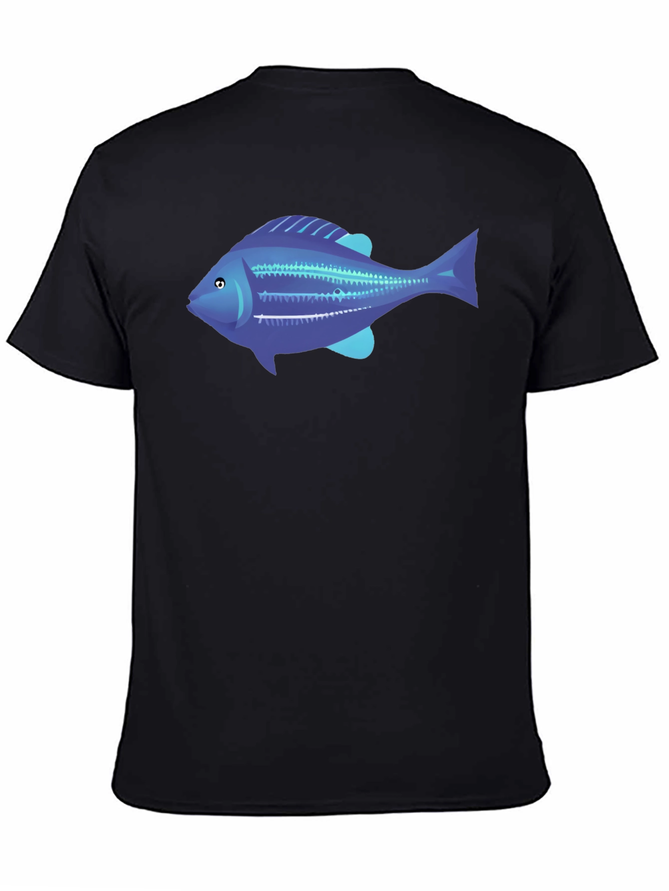 Blue Fish Graphic Tee - Mens Black T-Shirt
