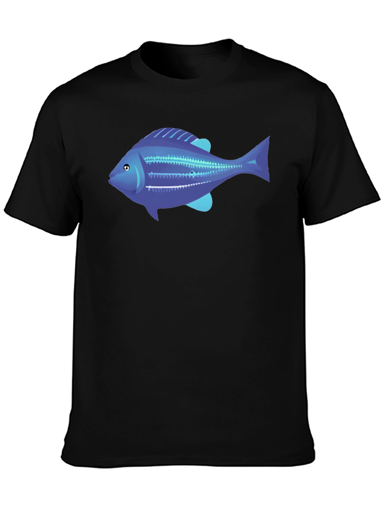 Blue Fish Graphic Tee - Mens Black T-Shirt