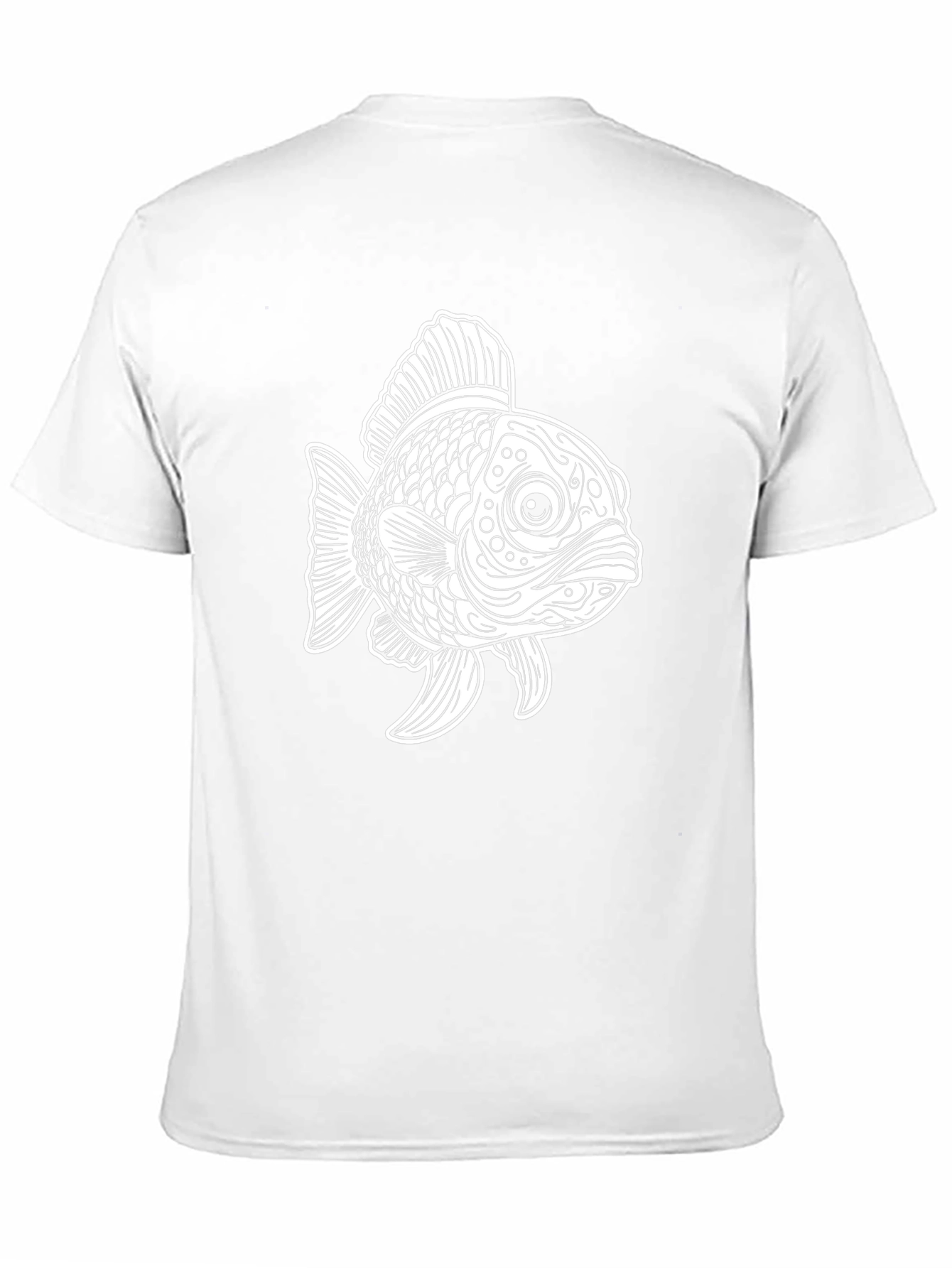 Black T-Shirt with Goldfish Graphic