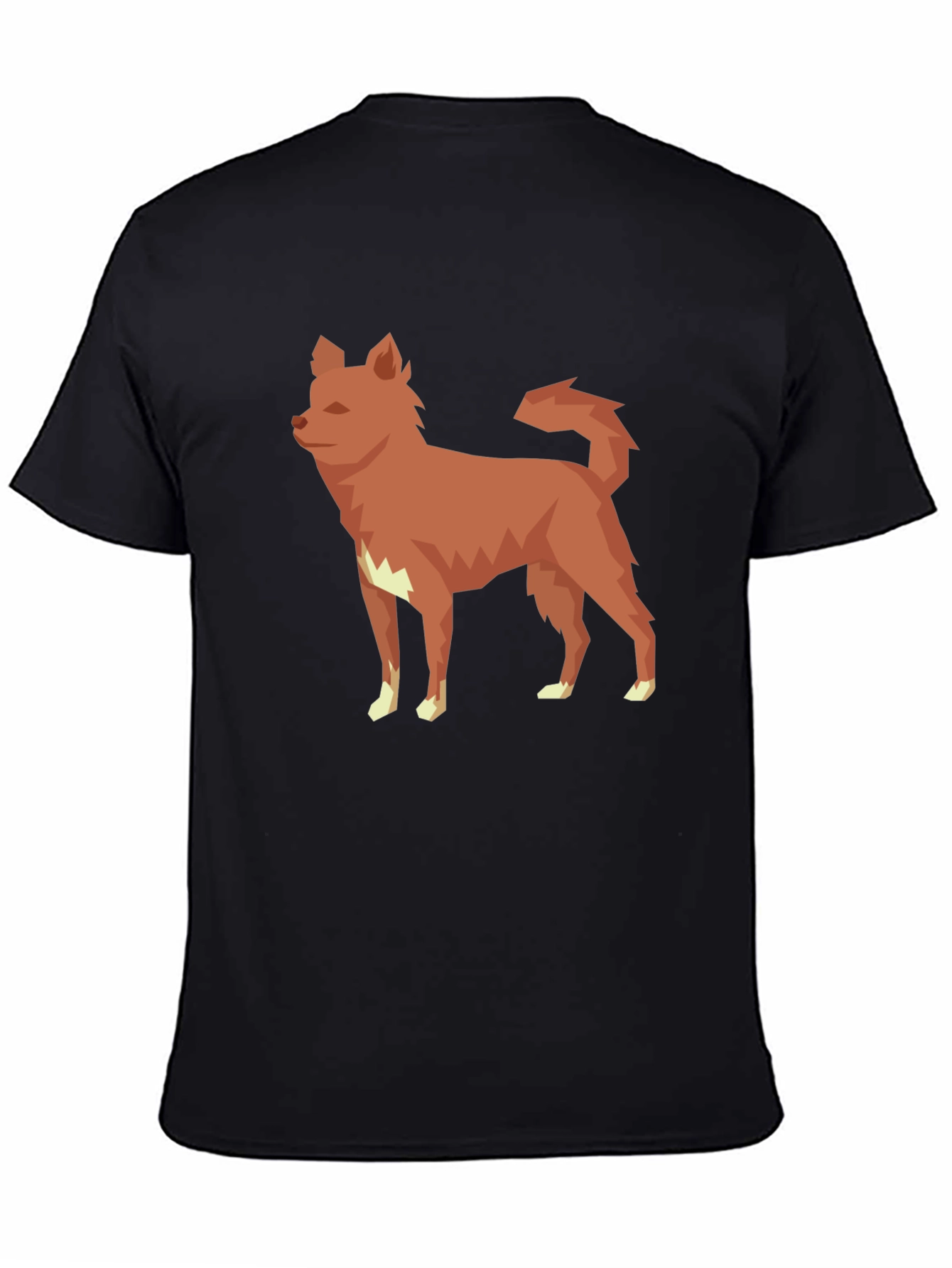 Geometric Dog Graphic Tee - Modern Style