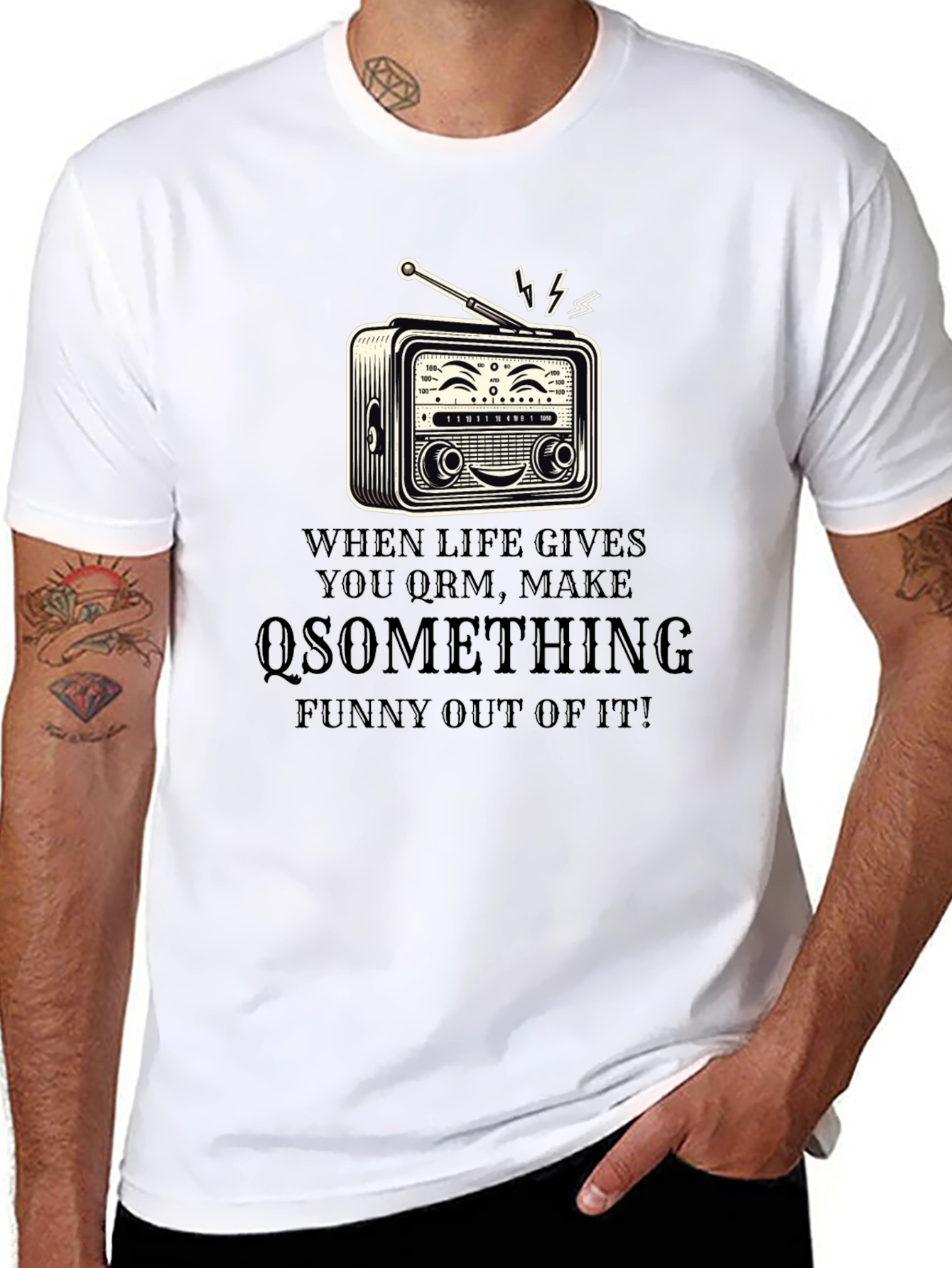 Funny Radio T-Shirt - When Life Gives You QRM