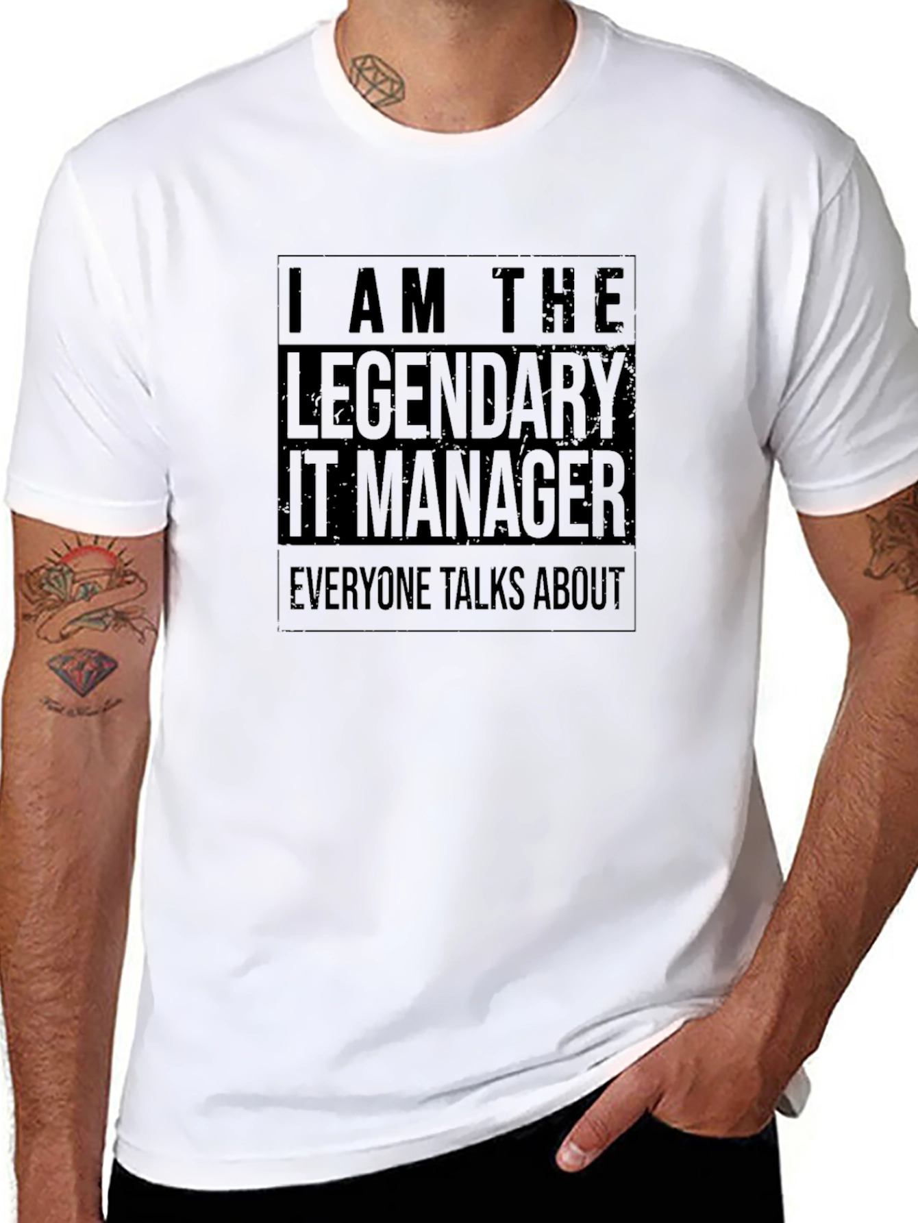 Legendary IT Manager Black Graphic T-Shirt