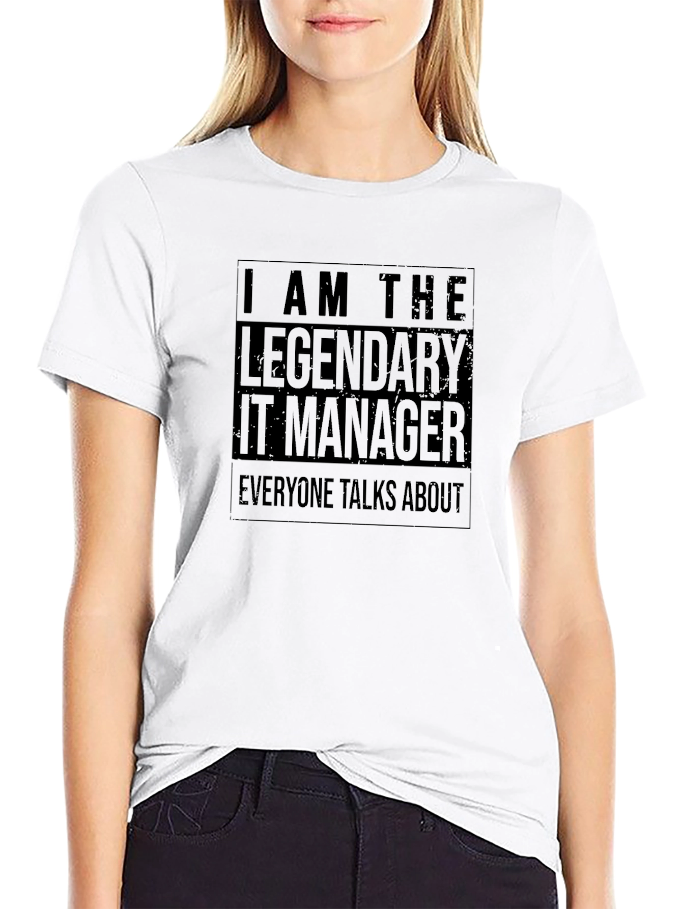 Legendary IT Manager Black Graphic T-Shirt