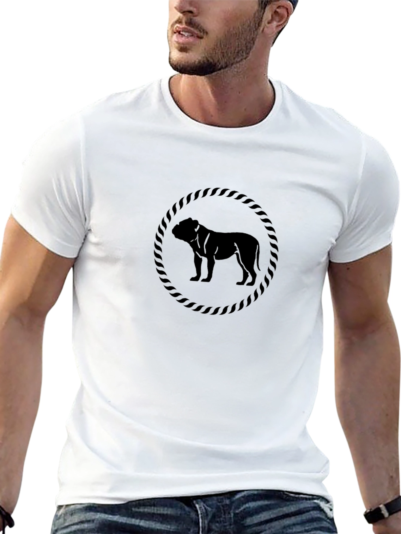 Black Bulldog Silhouette T-Shirt