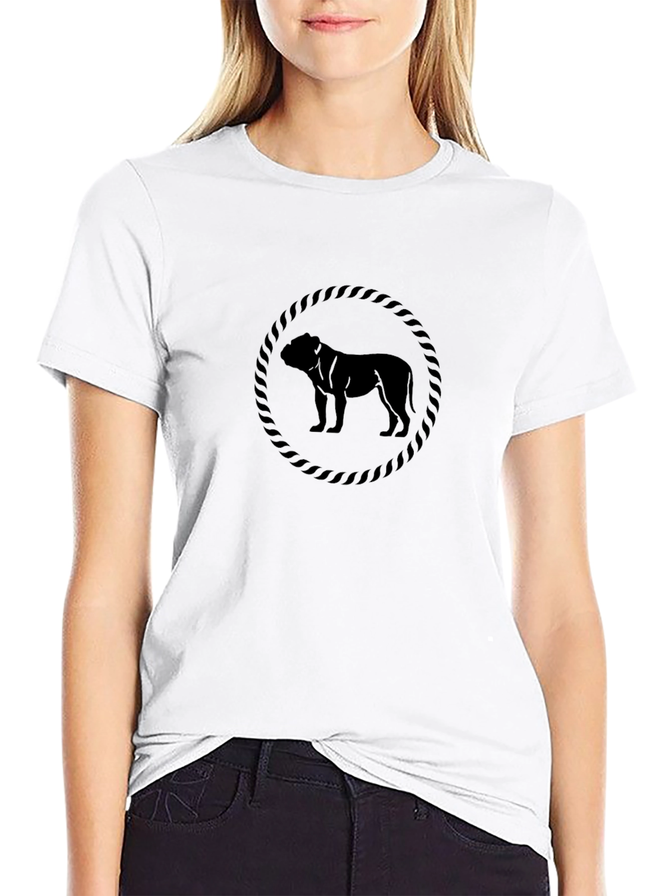 Black Bulldog Silhouette T-Shirt