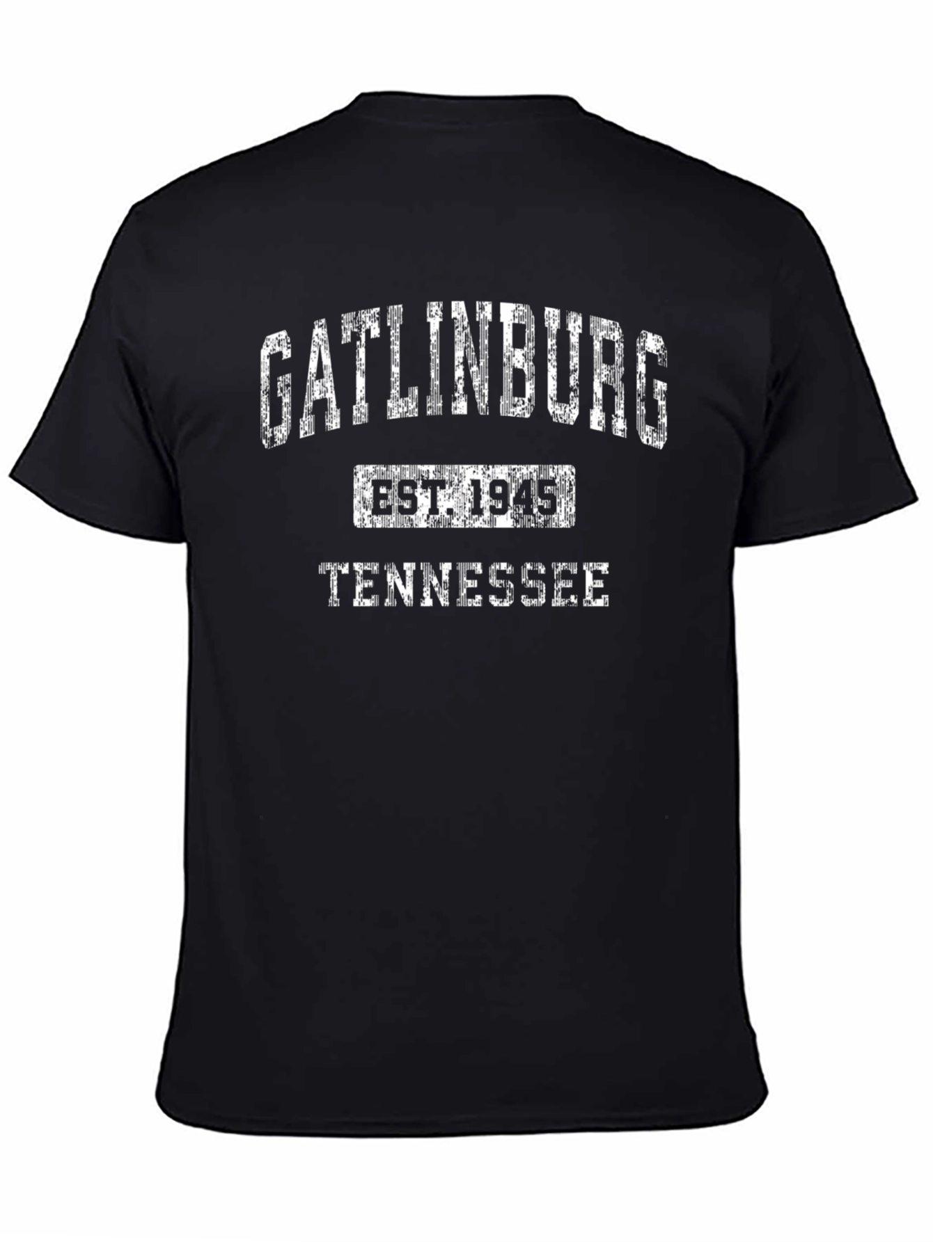 Gatlinburg Tennessee EST. 1945 Black Graphic T-Shirt