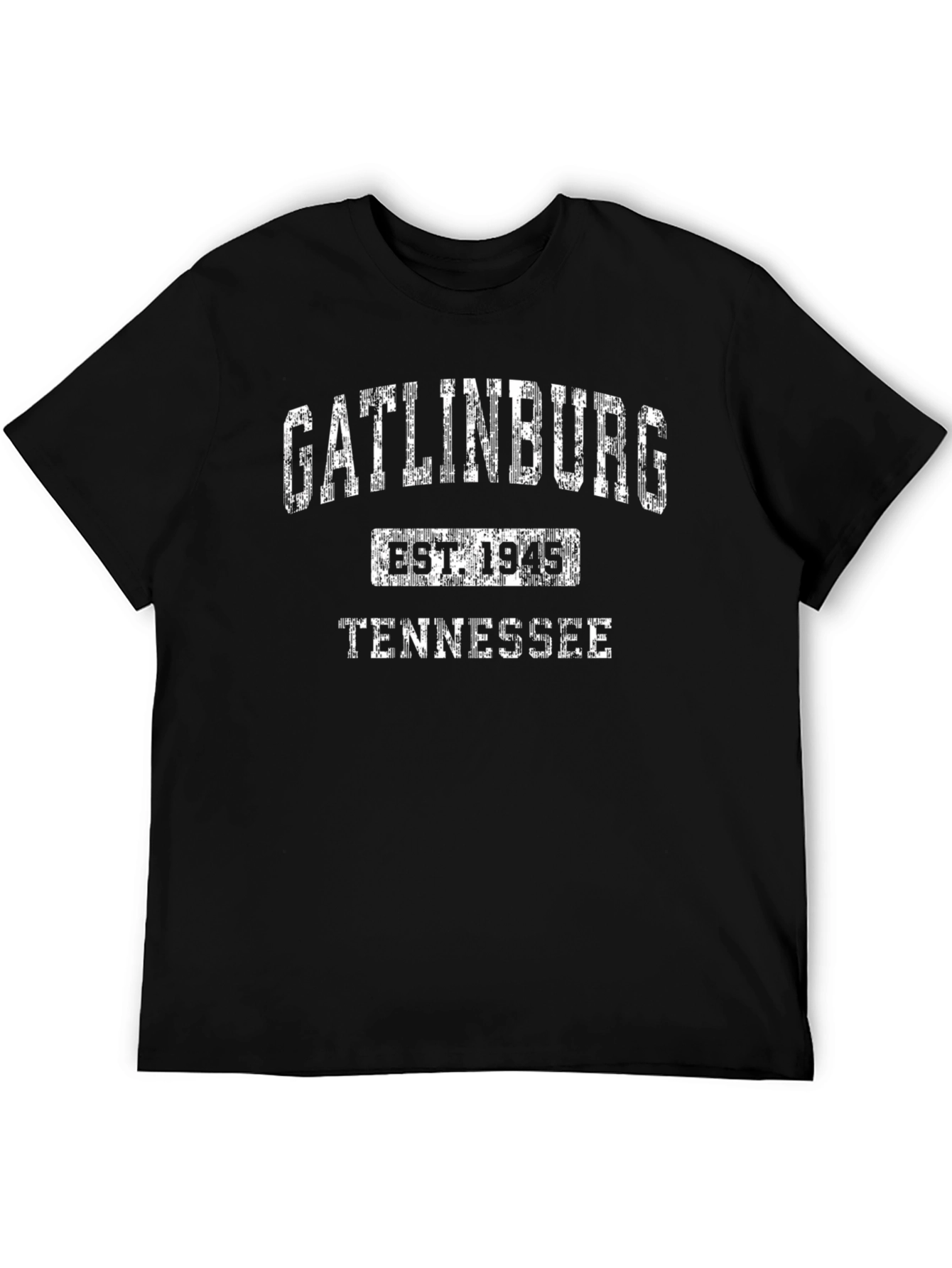 Gatlinburg Tennessee EST. 1945 Black Graphic T-Shirt