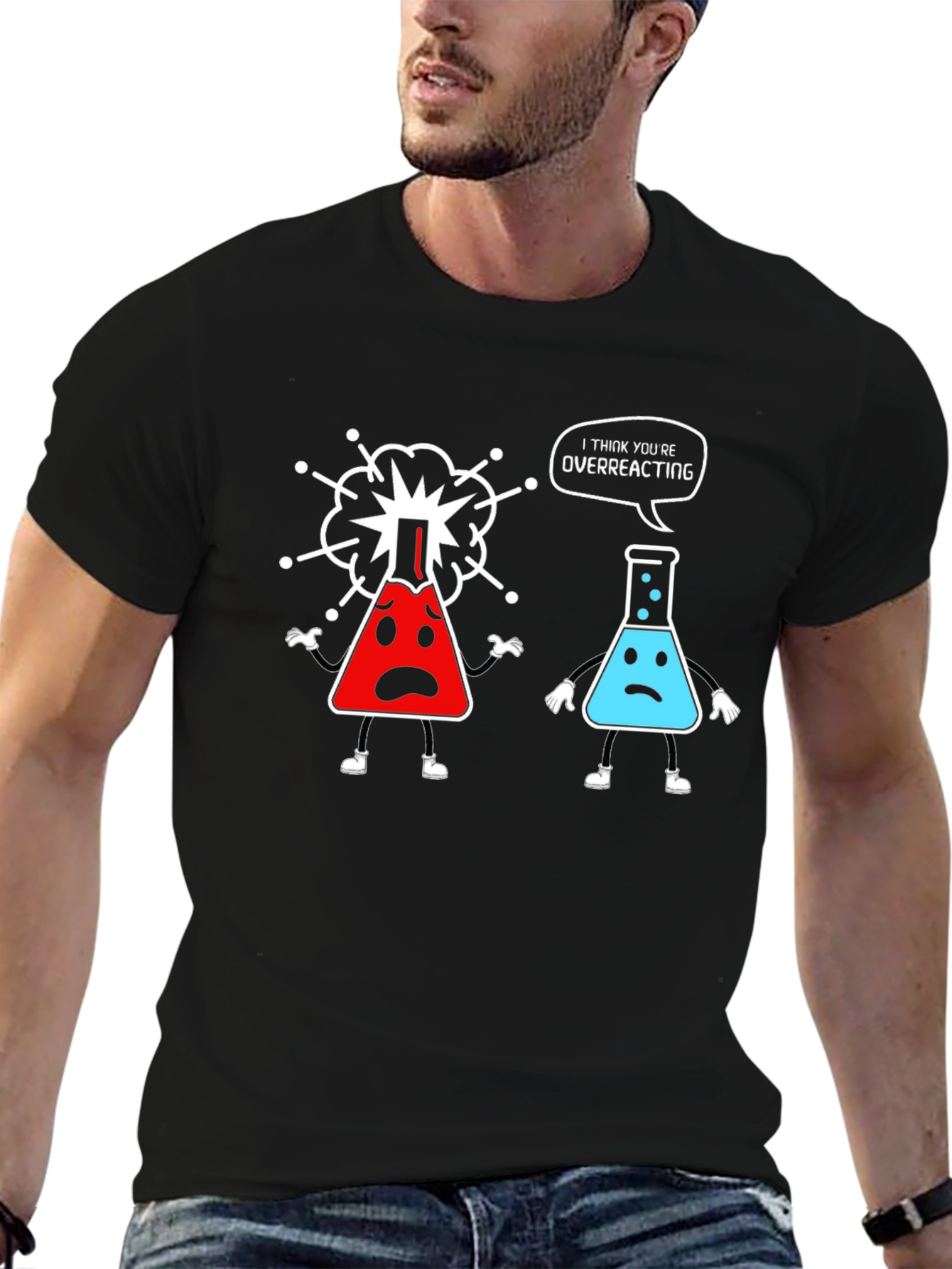 Funny Chemistry T-Shirt - Overreacting Science Tee
