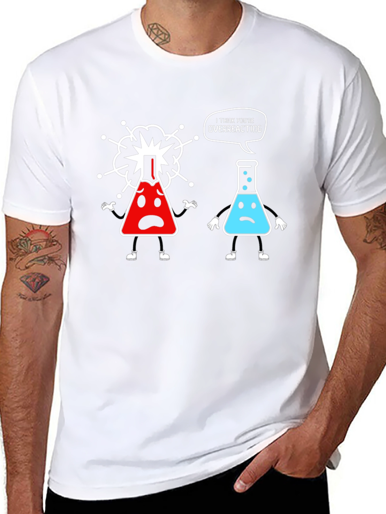 Funny Chemistry T-Shirt - Overreacting Science Tee