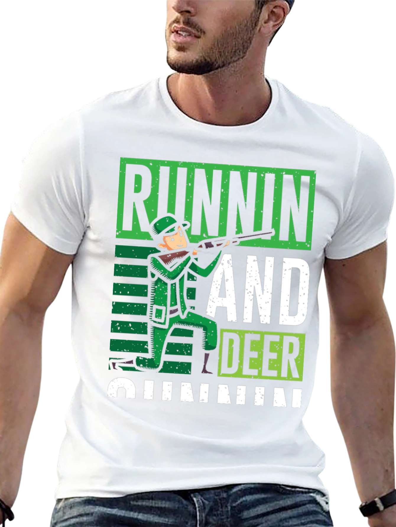 Runnin and Deer Huntin Graphic Tee