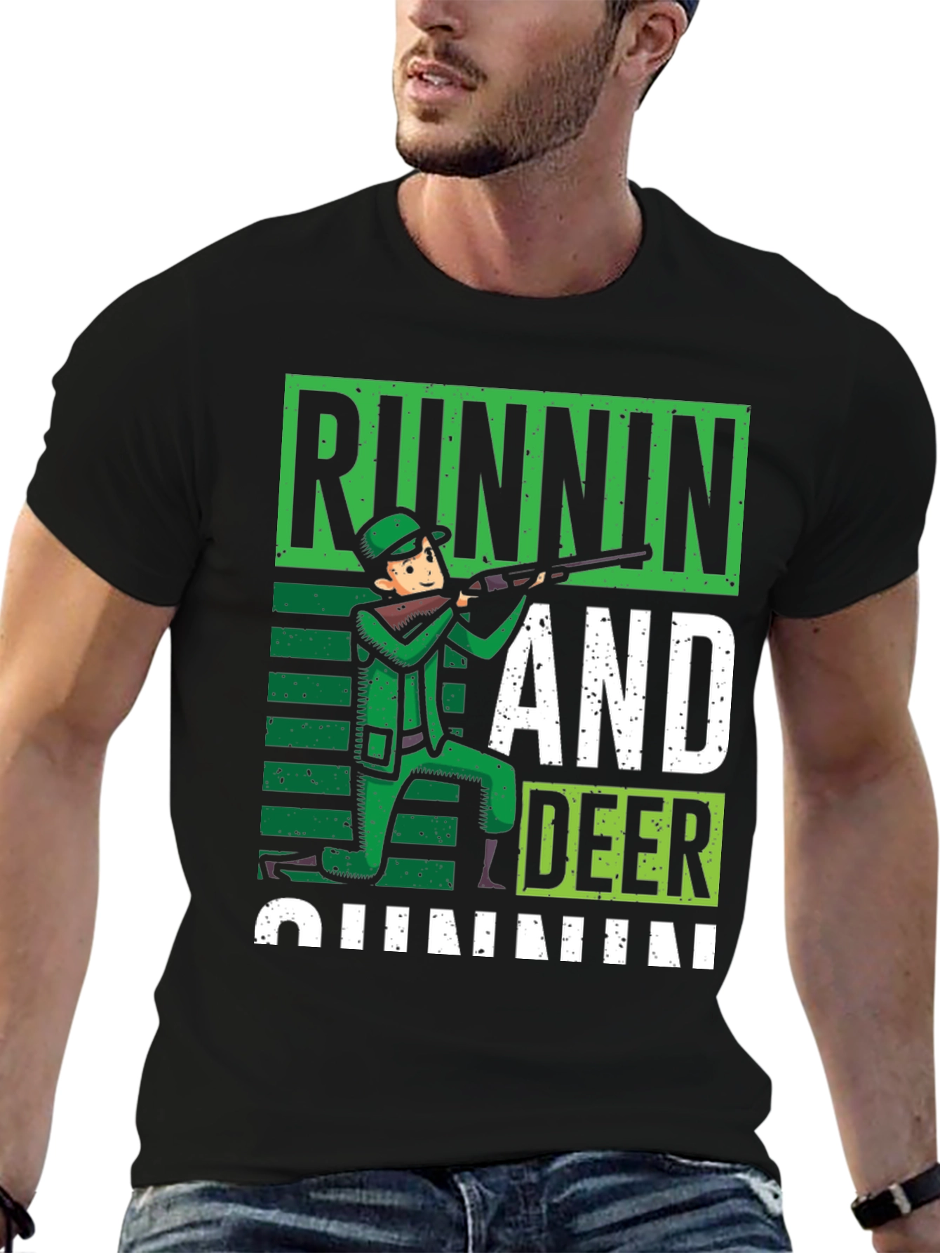 Runnin and Deer Huntin Graphic Tee