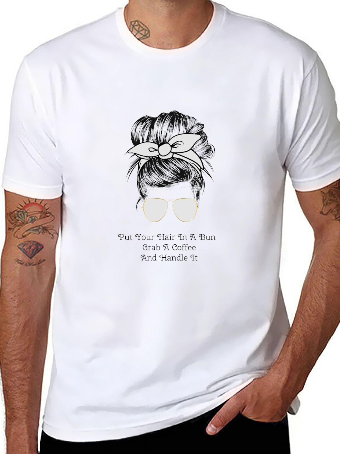 Messy Bun Coffee Tee - Mom Life Shirt