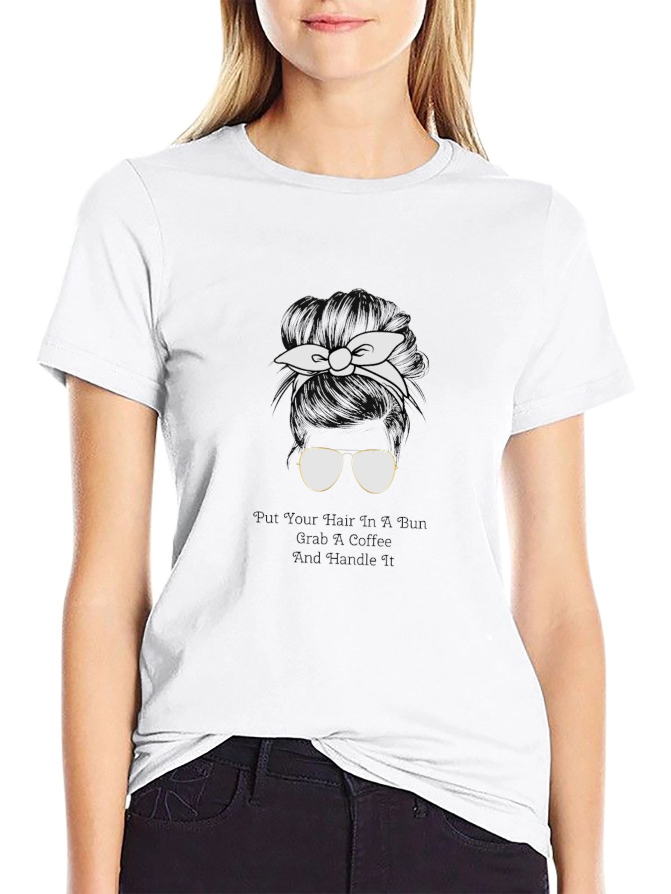 Messy Bun Coffee Tee - Mom Life Shirt