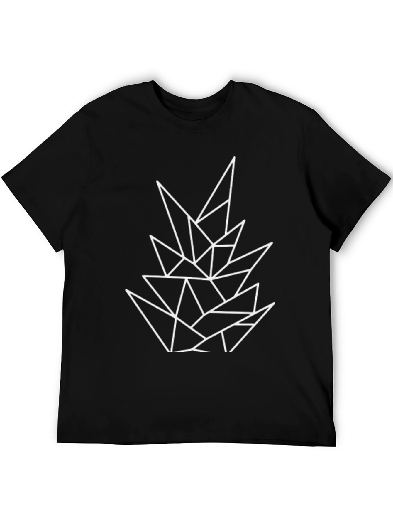 Geometric Design Black Tee