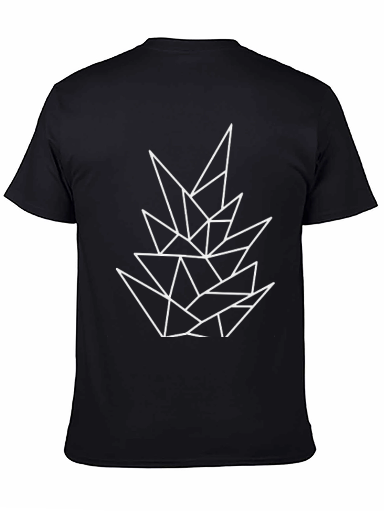 Geometric Design Black Tee