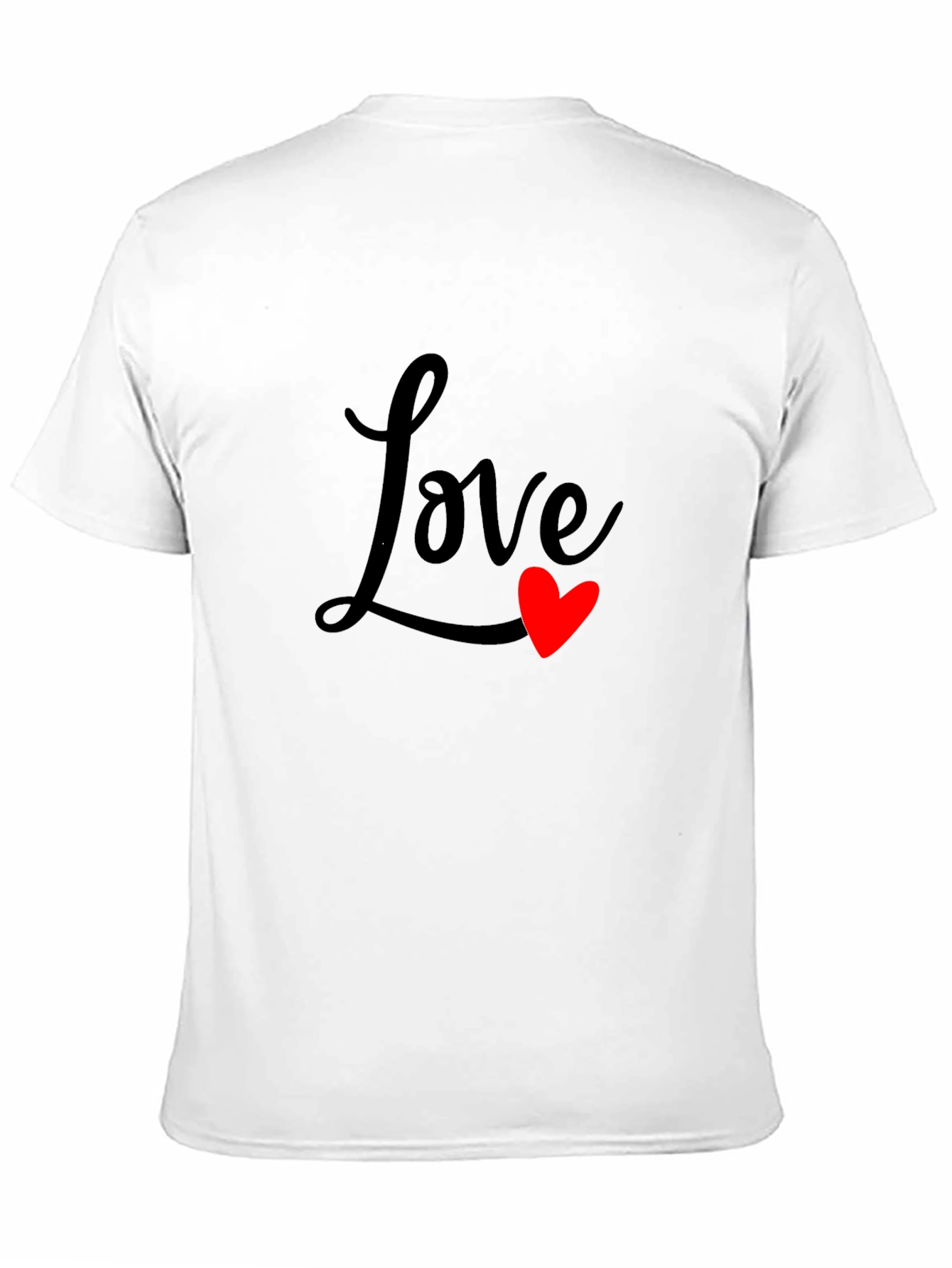 Love Heart Graphic Black T-Shirt