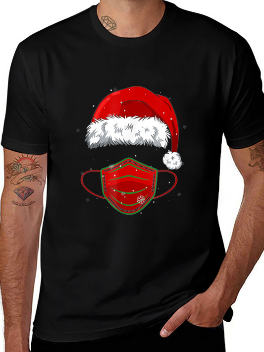 Festive Holiday Face Mask T-Shirt