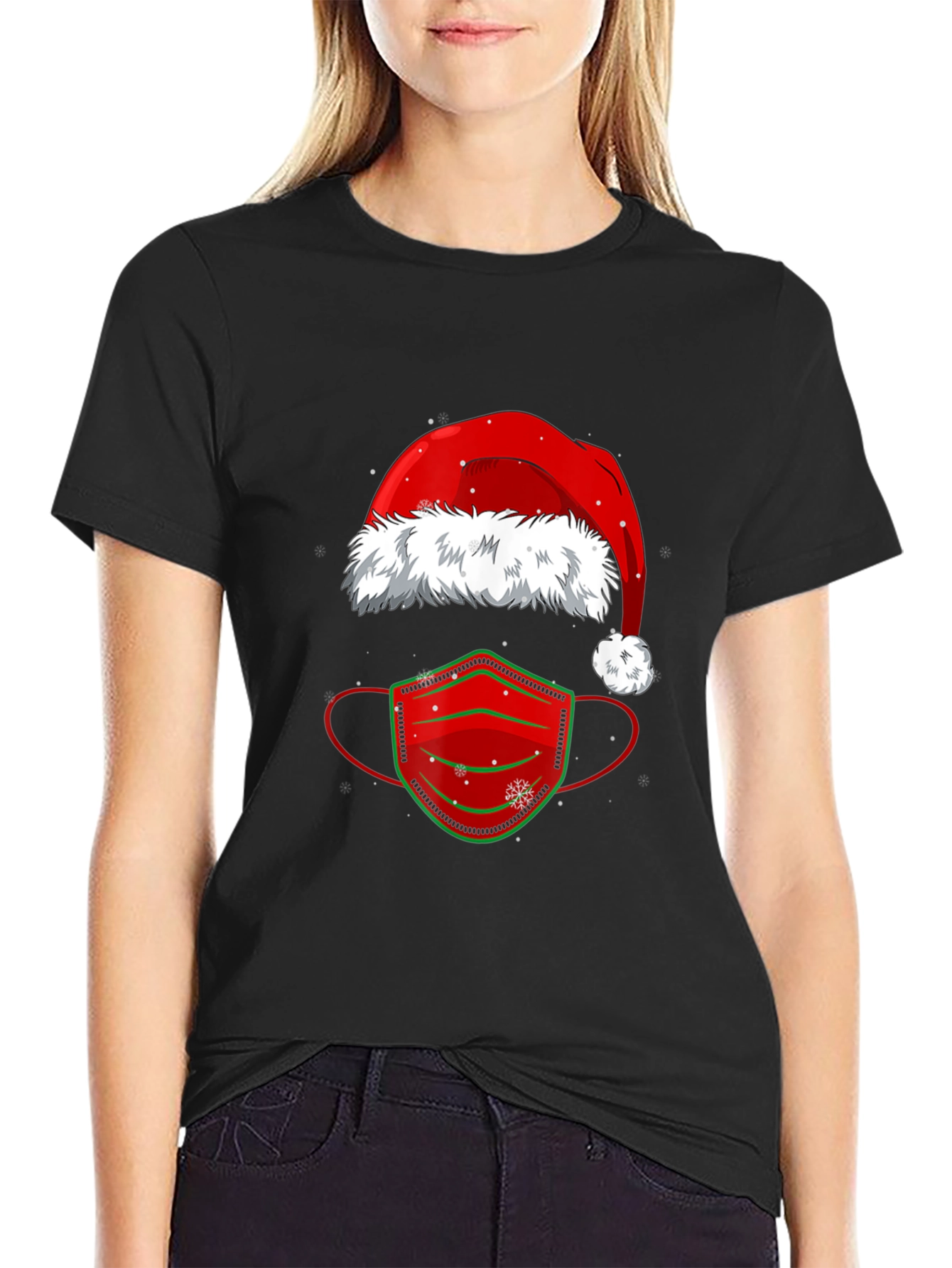Festive Holiday Face Mask T-Shirt