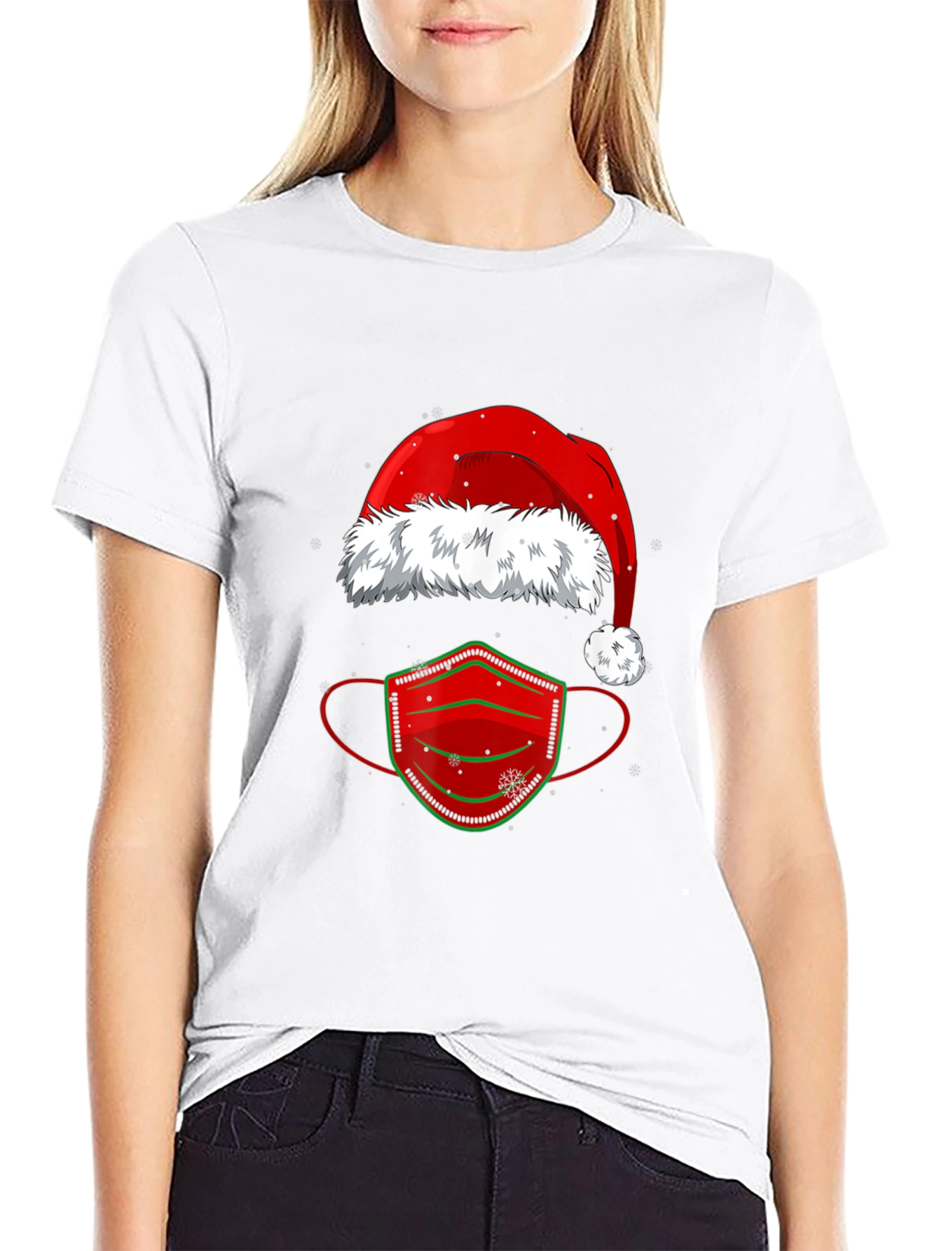 Festive Holiday Face Mask T-Shirt