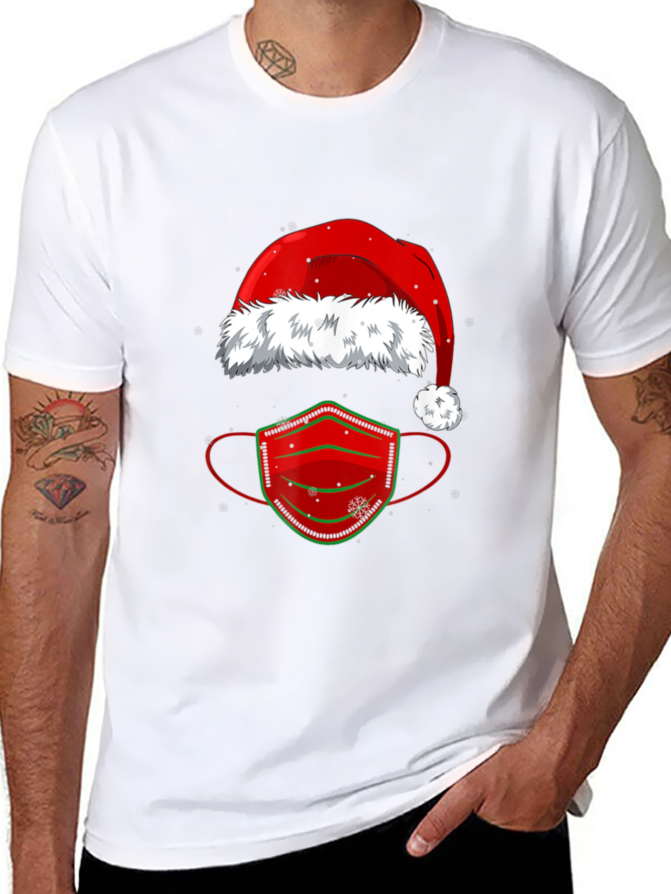 Festive Holiday Face Mask T-Shirt