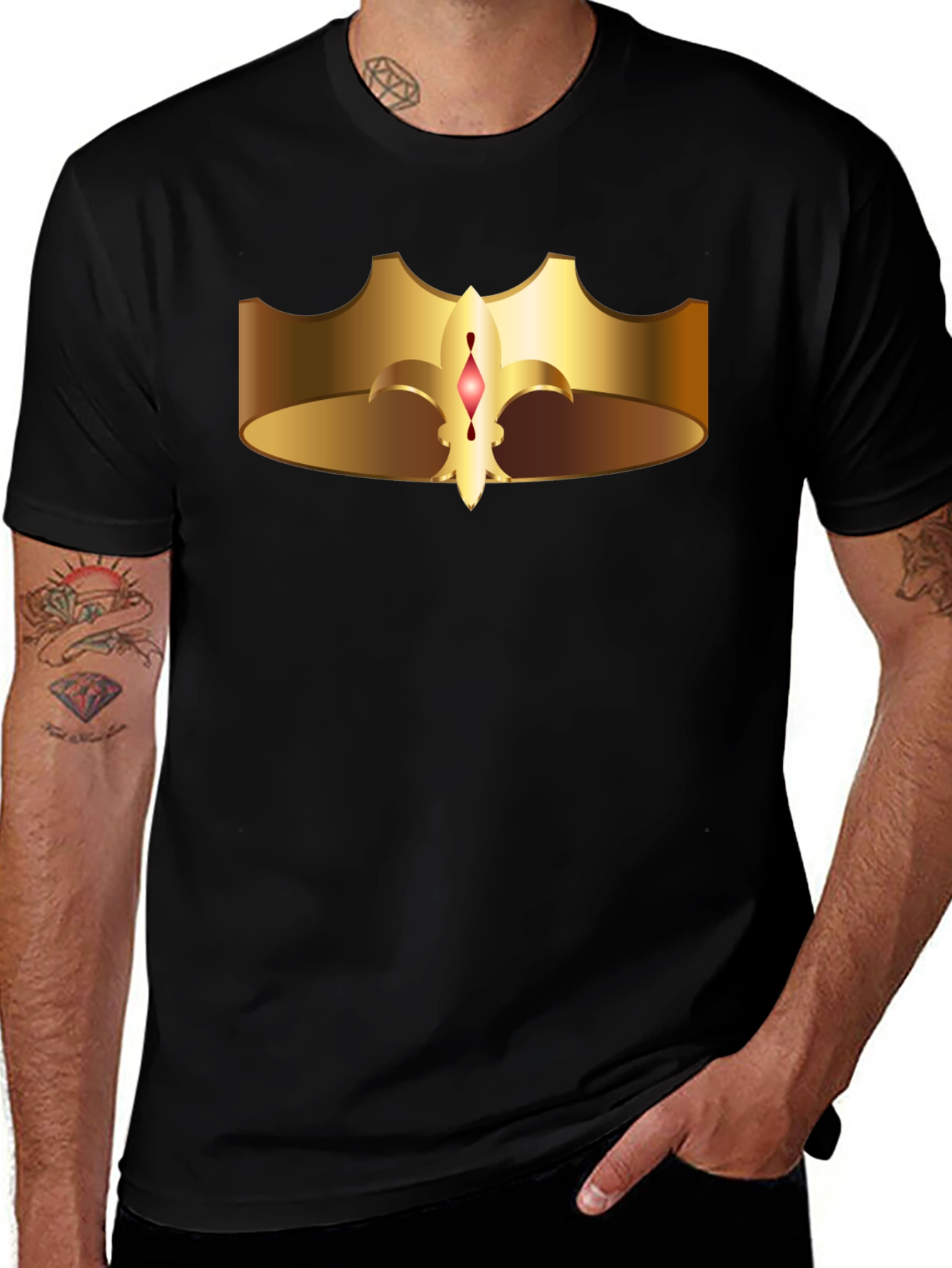 Golden Crown Graphic T-Shirt - Royal Style