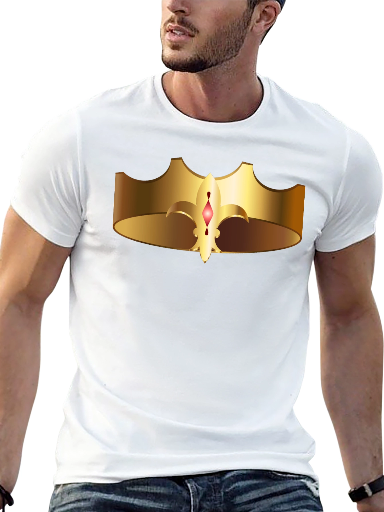 Golden Crown Graphic T-Shirt - Royal Style