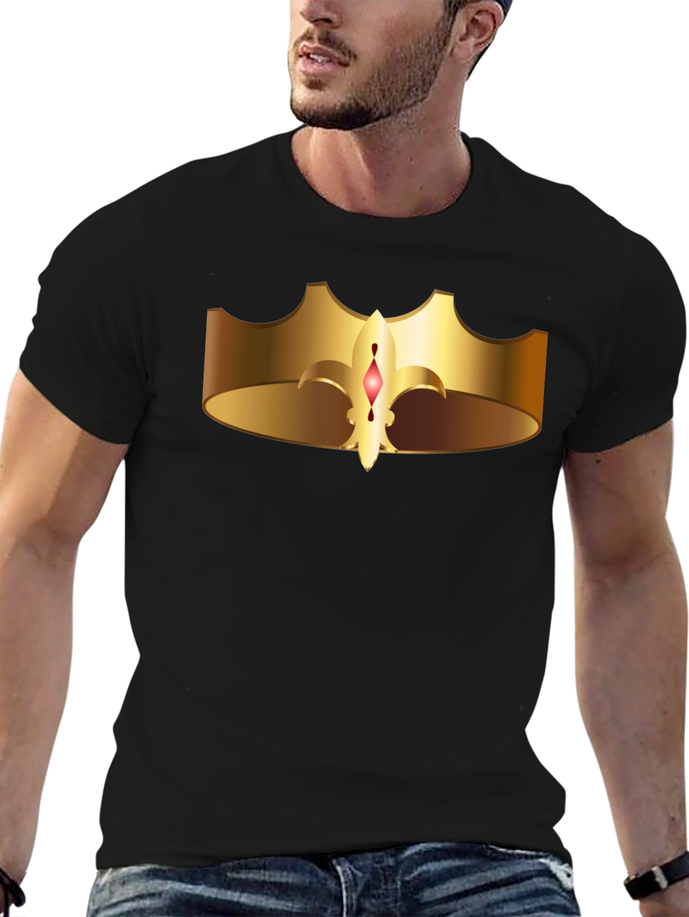 Golden Crown Graphic T-Shirt - Royal Style