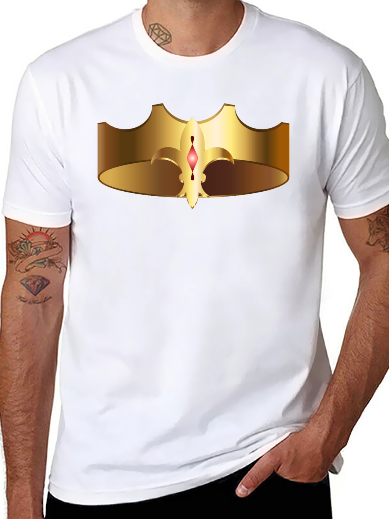 Golden Crown Graphic T-Shirt - Royal Style