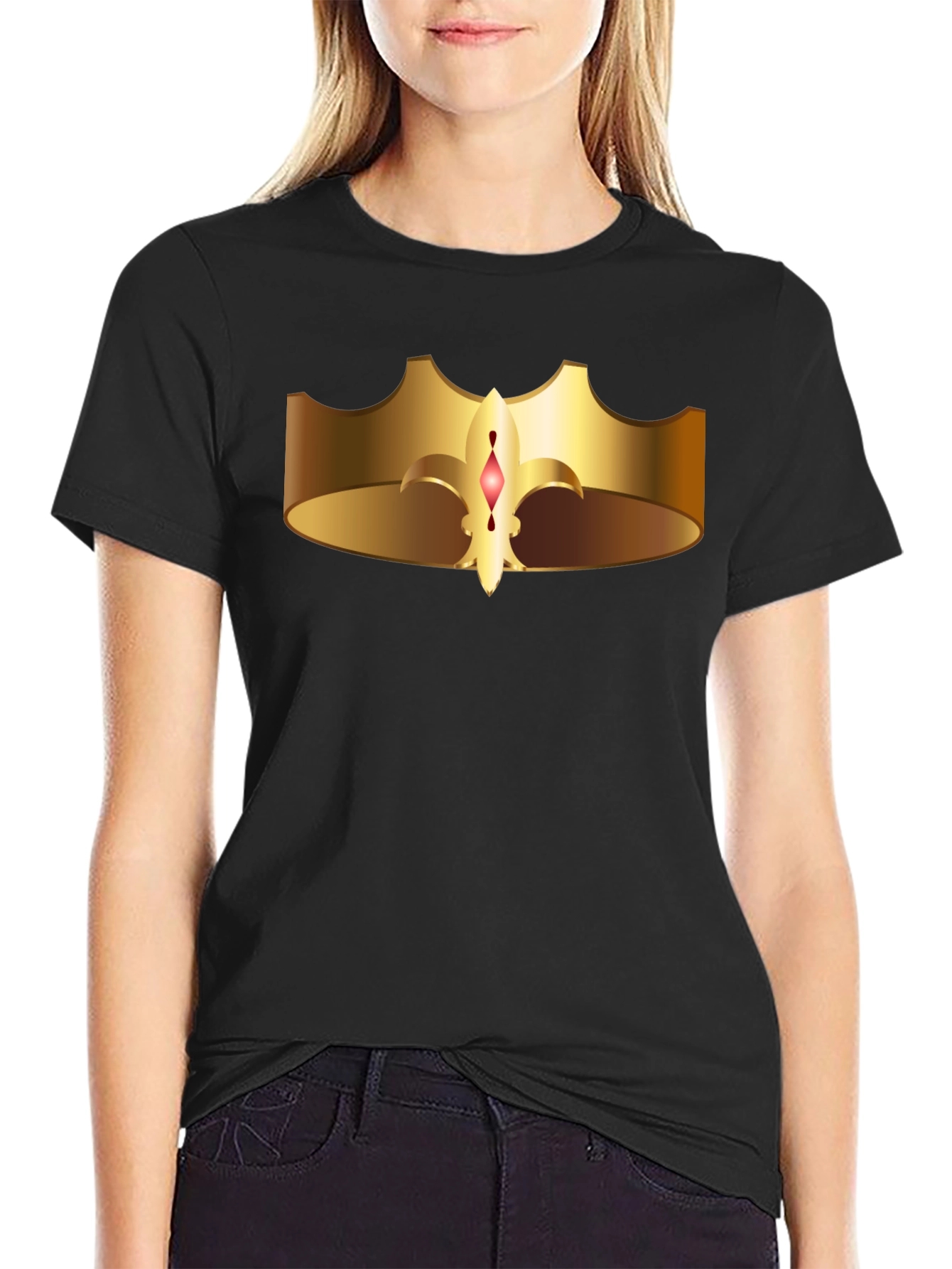 Golden Crown Graphic T-Shirt - Royal Style