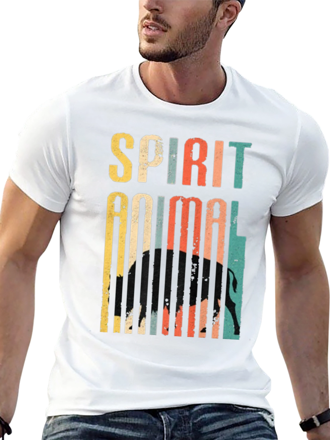 Spirit Animal Buffalo Retro T-Shirt