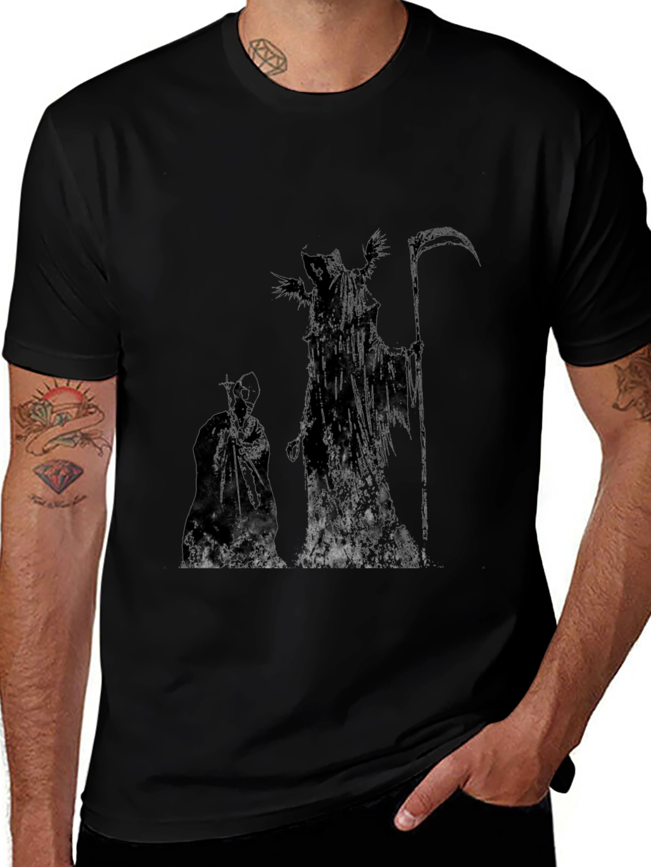 Grim Reaper Graphic Tee - Black