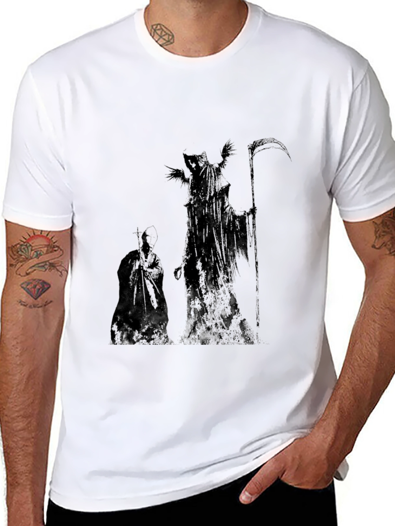 Grim Reaper Graphic Tee - Black