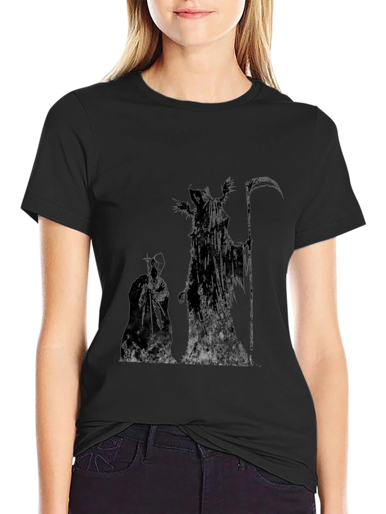 Grim Reaper Graphic Tee - Black