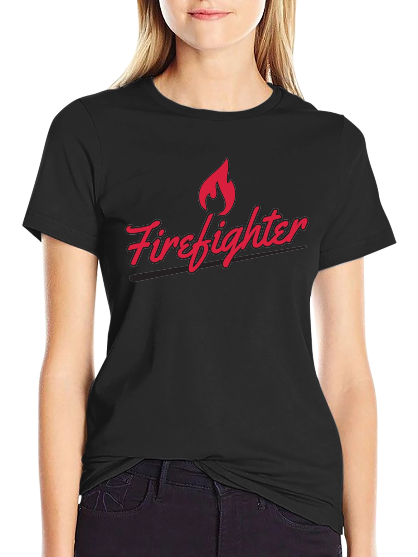 Firefighter Graphic T-Shirt - Classic Black Tee