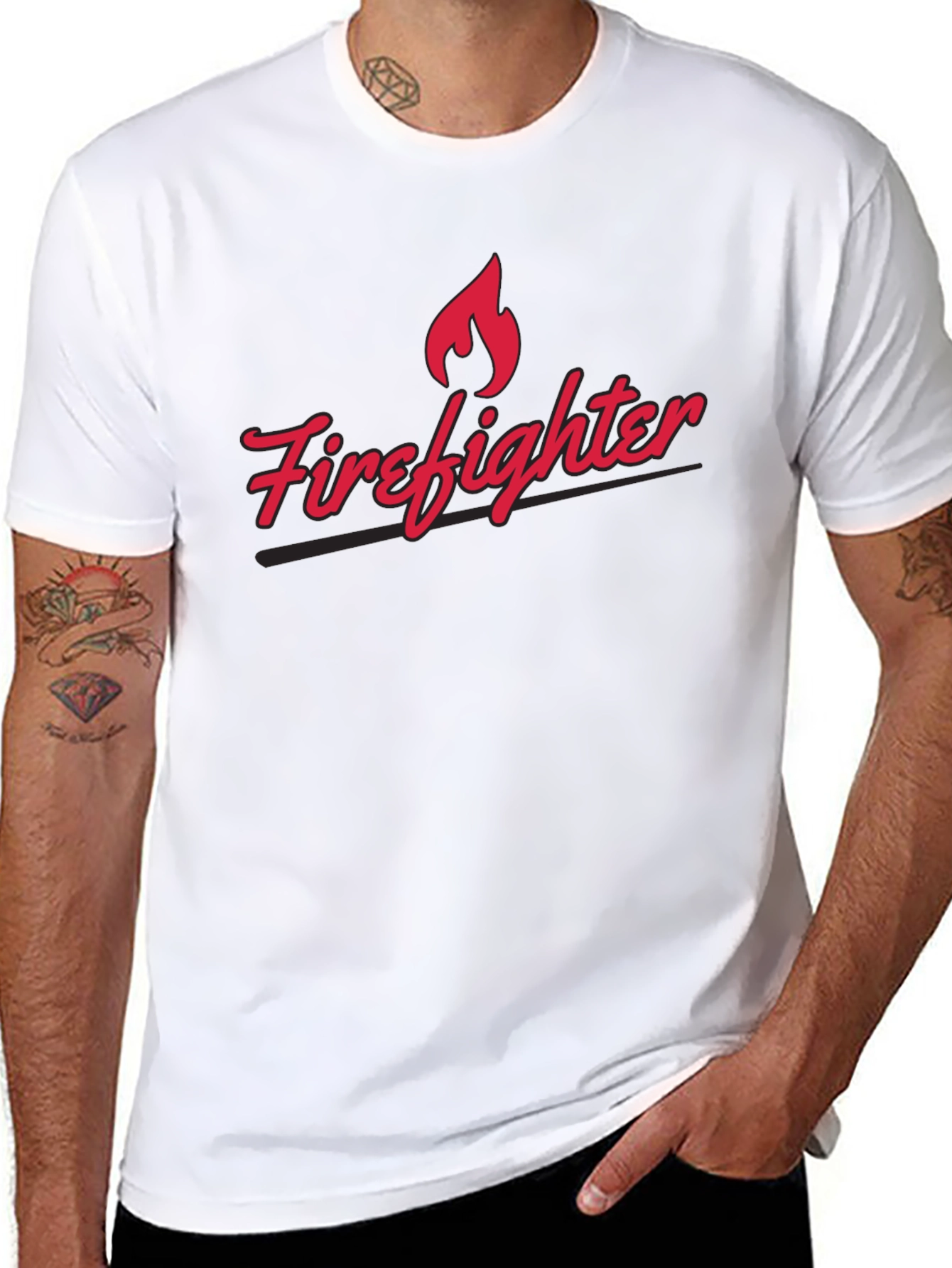 Firefighter Graphic T-Shirt - Classic Black Tee