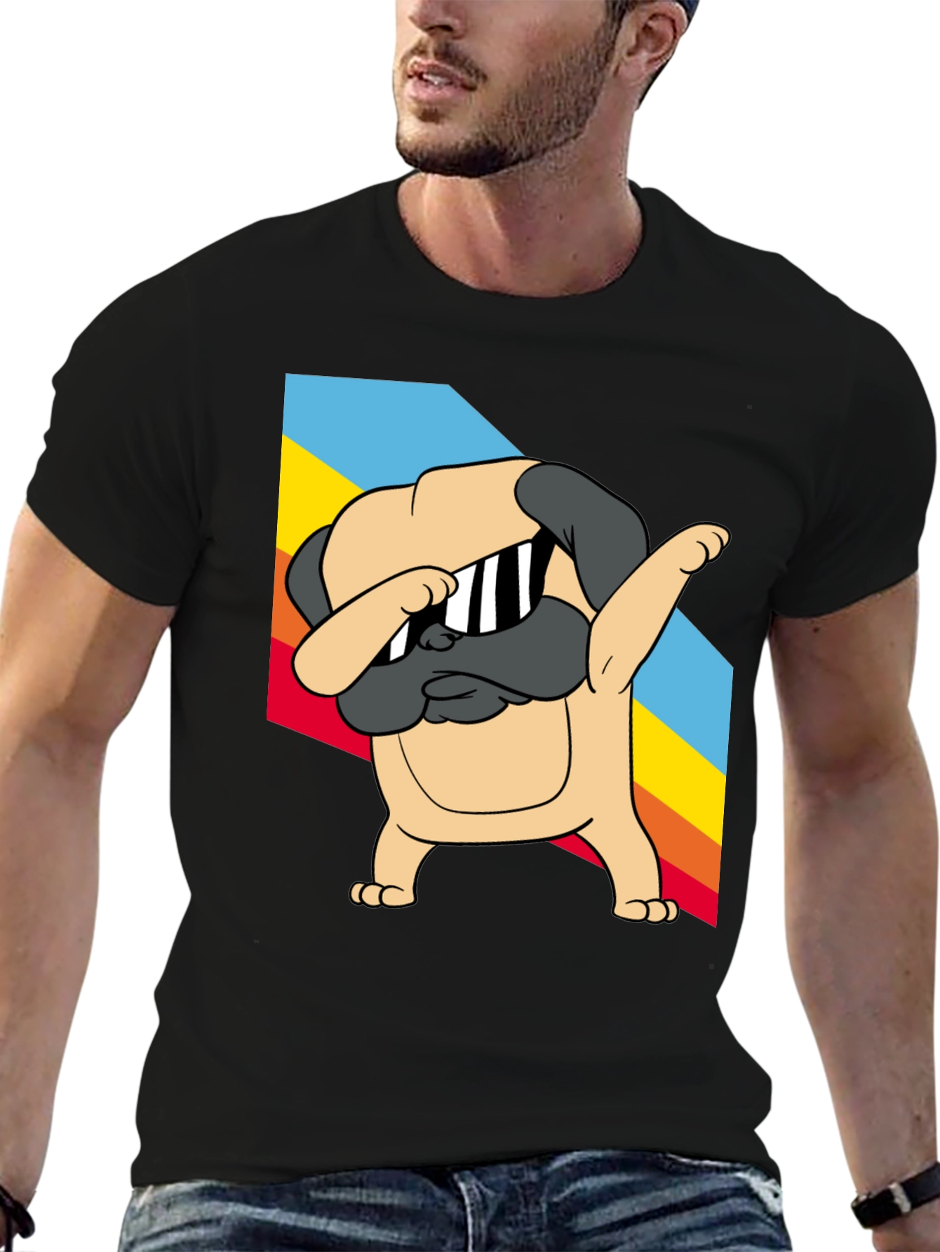 Dabbing Pug Graphic Tee