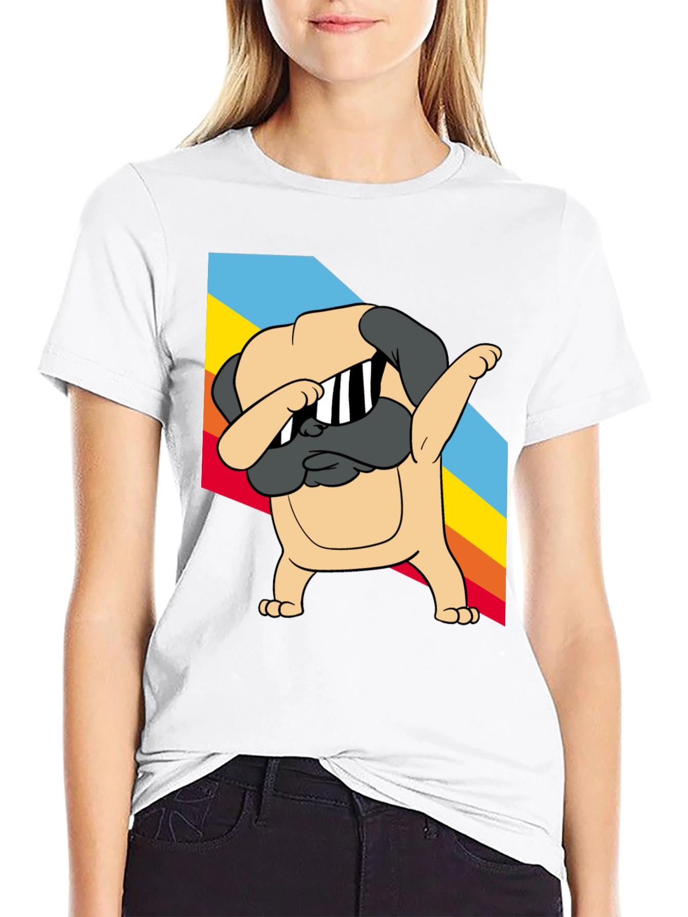Dabbing Pug Graphic Tee