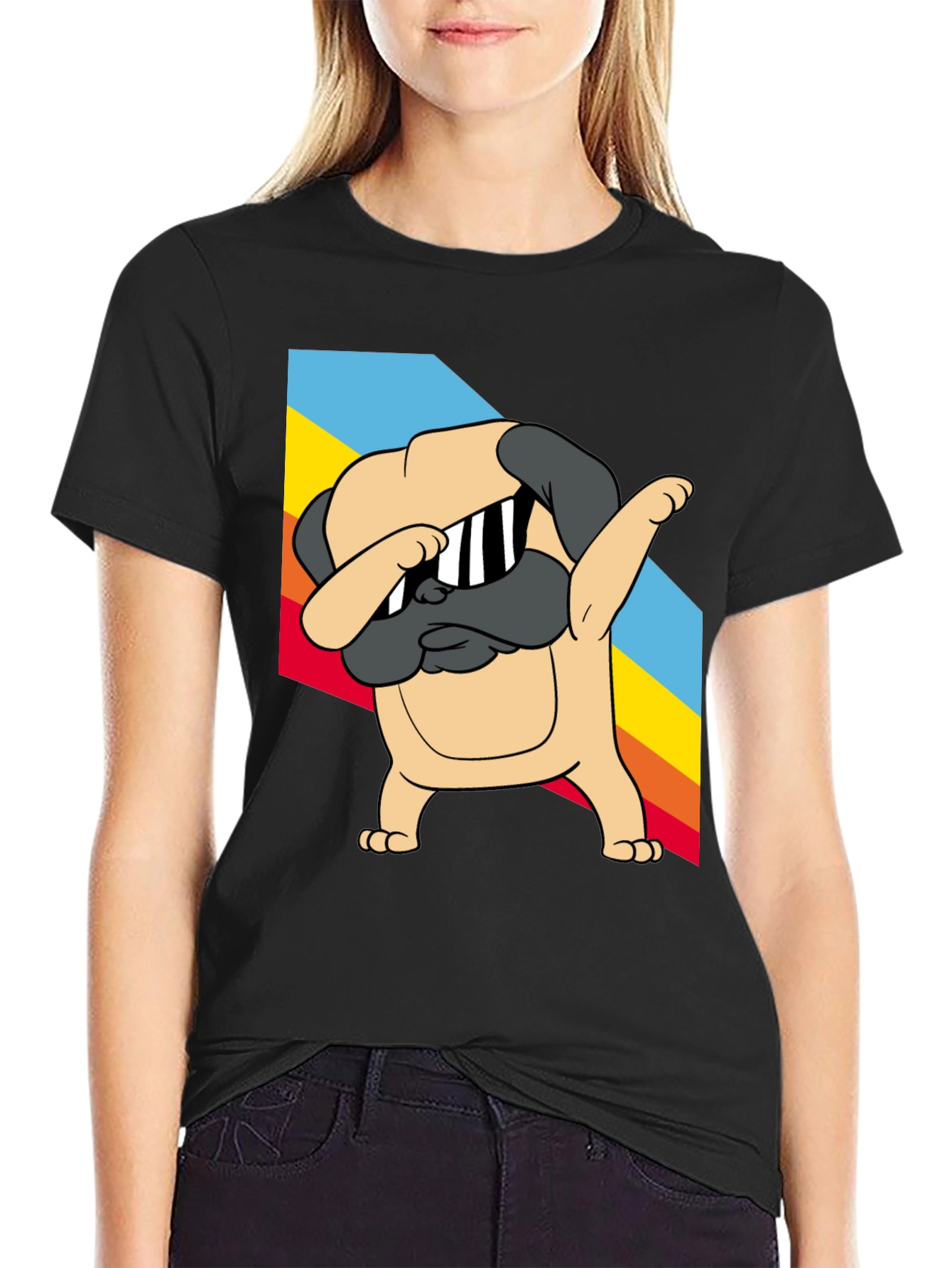 Dabbing Pug Graphic Tee