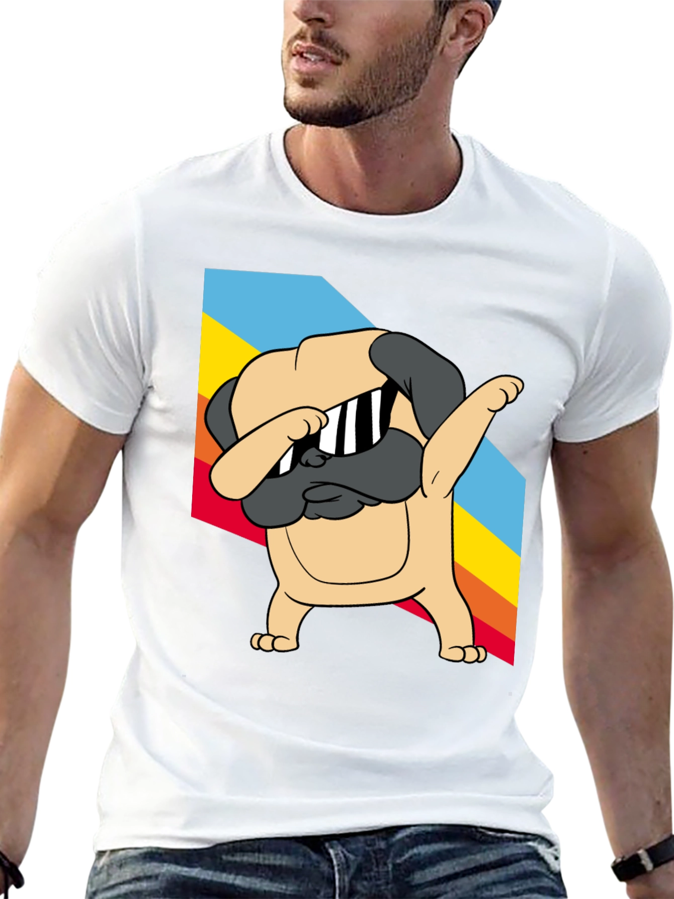 Dabbing Pug Graphic Tee