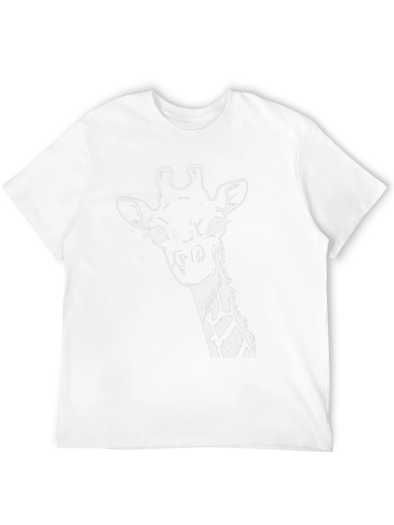 Giraffe Graphic Tee - Black Cotton Blend T-Shirt